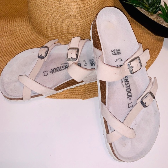 Birkenstock Shoes - Birkenstock Mayari Nubuck White Leather